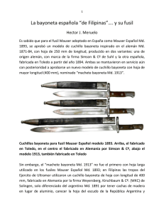 La bayoneta española “de Filipinas”…. y su fusil