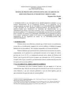 SISTEMA DE PROTECCIÓN CONSTITUCIONAL DEL USUARIO DE