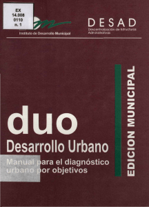 manual para el diagnóstico urbano por objetivos.