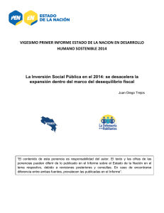 La Inversión Social Pública en el 2014
