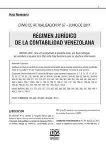 régimen jurídico de la contabilidad venezolana
