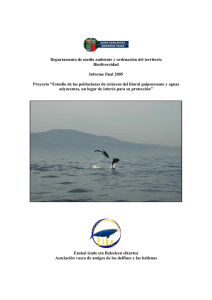 Estudio de las poblaciones de cetáceos del litoral