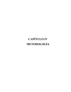 CAPÍTULO IV METODOLOGÍA - Universidad Francisco Gavidia