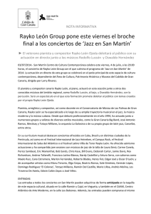 Rayko León Group pone este viernes el broche final a los conciertos