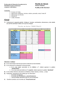 Planilla de Cálculo (Excel) Práctica