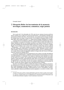 Margarita Belén: las herramientas de la memoria. Investigar