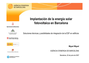 Estrategias para el desarrollo de la solar fotovoltaica en Barcelona