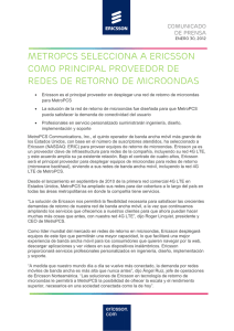 MetroPCS selecciona a Ericsson como principal proveedor de redes