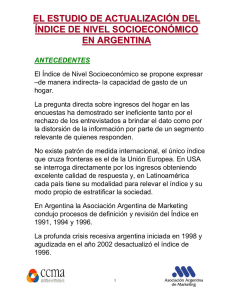 del nivel Socioeconomico en Argentina
