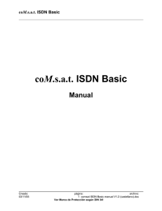 coM.sat ISDN Basic - Xacom Comunicaciones