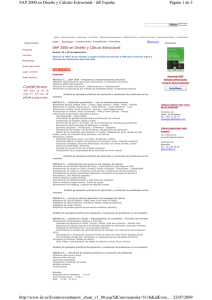 Página 1 de 3 SAP 2000 en Diseño y Cálculo Estructural