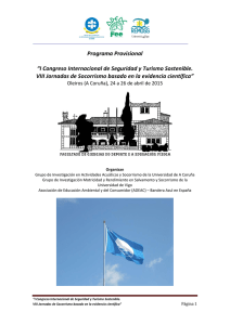 Programa Congreso Salvamento y Socorrismo 2015.