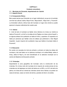 CAPÍTULO I Contexto comunitario 1.1. Municipio de Chicamán