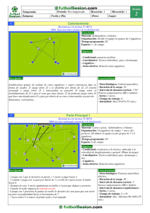 Semana: Sesión Calentamiento Parte Principal 1