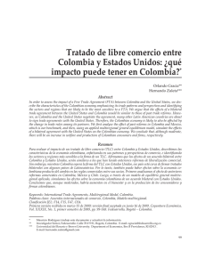 Tratado de libre comercio entre Colombia y Estados Unidos: qu