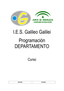 I.E.S. Galileo Galilei Programación DEPARTAMENTO