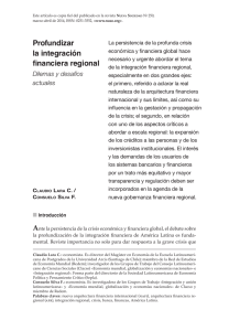 Profundizar la integración financiera regional
