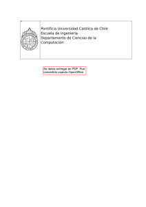 Pontificia Universidad Católica de Chile Escuela de Ingeniería