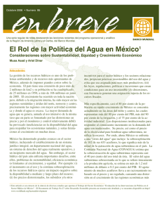 El Rol de la Política del Agua en México1