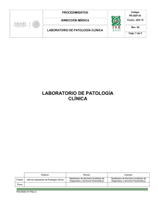 PR-SDP-01 Laboratorio de Patología Clínica