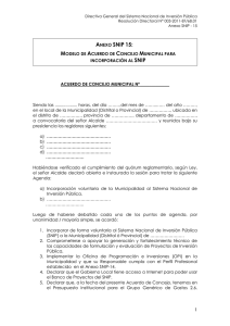 Anexo SNIP 15 - Modelo de Acuerdo de Concejo Municipal para