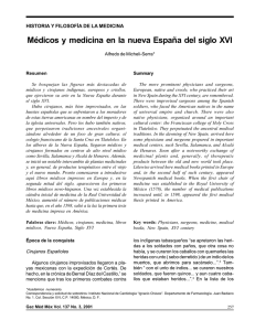 Médicos y medicina en la nueva España del siglo XVI