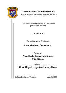 UNIVERSIDAD VERACRUZANA TESINA Licenciado en Contaduría