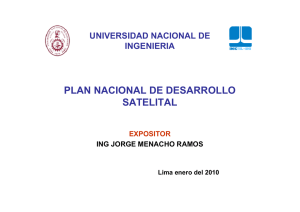 CIP Plan Nacional de Desarrollo Satelital