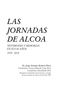 Las jornadas de Alcoa Testimonios y Memorias en sus 40 Años
