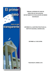 INFORME 01/2012-dfbn - Tribunal Superior de Cuentas