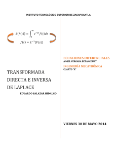 TRANSFORMADA DIRECTA E INVERSA DE LAPLAC