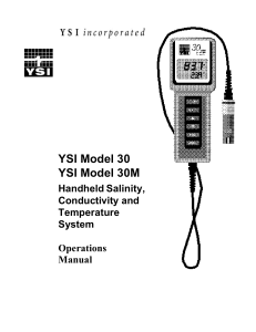 YSI 30 conductimeter