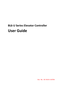 iBL6-U Series Elevator Controller User Guide Sanei
