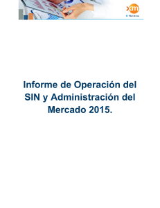 Informe Operacion SIN 2015