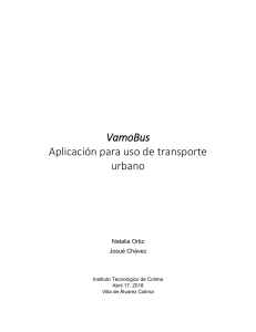 VamoBus aplicacion movil para el trasporte urbano Colima