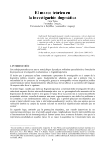 Marco teorico e investigacion dogmatica (Sarlo)