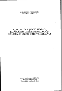 CONDUCTA Y JUICIO MORAL