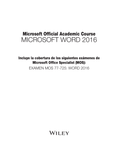 Spanish MOAC Word 2016 Core