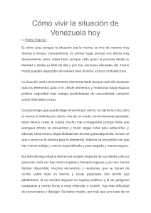 La situación de Venezuela hoy