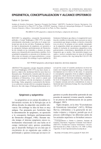 • Quintero FA (2011) Epigenética. Conceptualización y alcance epistémico Revista Argentina de Antropología Biológica, 13(1): 97-103