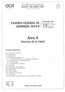 Examen San Marcos 09-03-2019