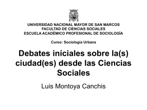 Luis Montoya Debates iniciales 1