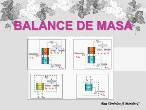 2. Balances de masa y energía