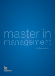 Master in Management Espanol IE Business School