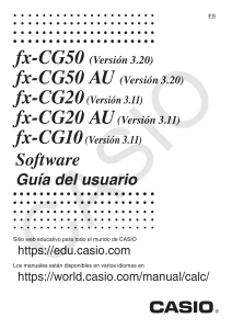 MANUAL CALCULADORA fx-CG50 Soft v320 ES