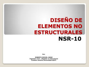 Diseño de elementos no estructurales segun la  NSR-10