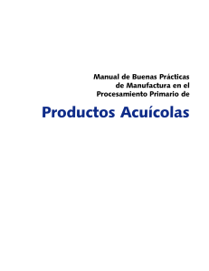 Manual Manufactura de productos acuicolas