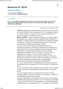 Decreto OGMs MVD 722-181