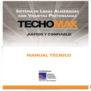 Manual de Viguetas TECHOMAX 2017