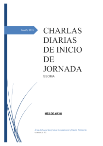 CHARLAS DIARIAS DE INICIO DE JORNADA